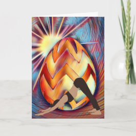 Påskägg Sunshine, Yoga Girl Grattis på födelsedage Kort