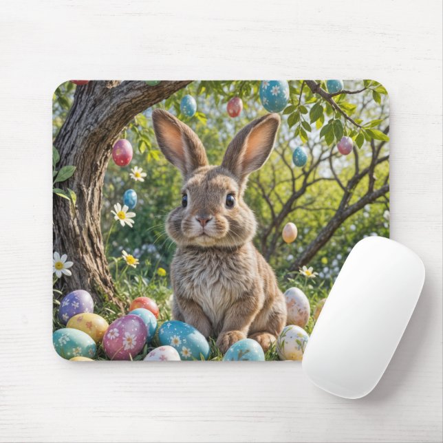 Påskägg Träd med Bunny Musmatta (Med mus)