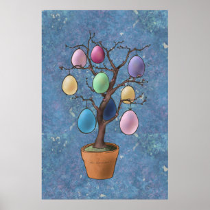 Påskägg Träd Poster