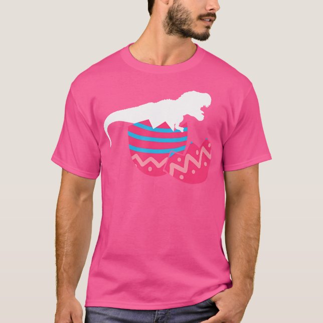 Påskägg Tshirt Dinosaur Tee Funny T Rex Gift (Framsida)