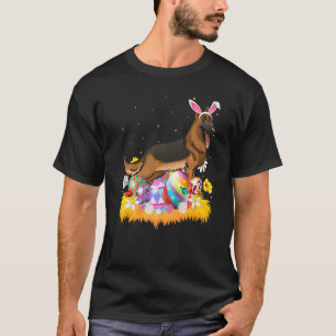 Påskägg Tyska shepherd Hund Påsk Söndag T Shirt