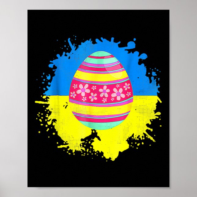 Påskägg Ukraina Flagga  Poster (Framsidan)