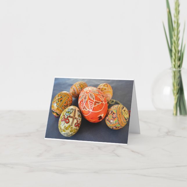 Påskägg Ukraina Helgkort (Framsida)