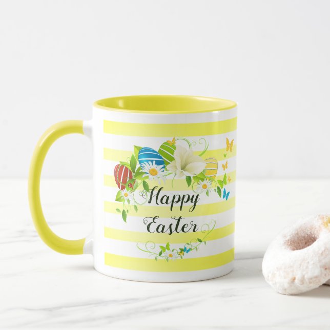 Påskägg Vår blommor och Butterflies Wandeans Mugg (Med munk)