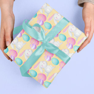 Påskägg Vattenfärg Kanin Vår Mönster Presentpapper