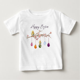 Påskägg vid Blommar Gren Glad påsk T Shirt