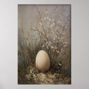 Påskägg Vildblommor Tryck, Antik Vår Fält Poster