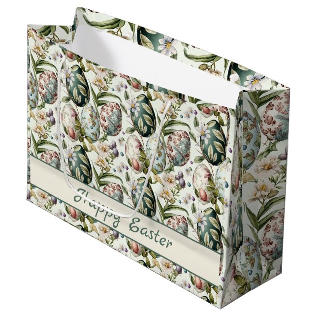 Påskägg vintage nostalgic mönster nr 1 (Framsidan Vinklad)