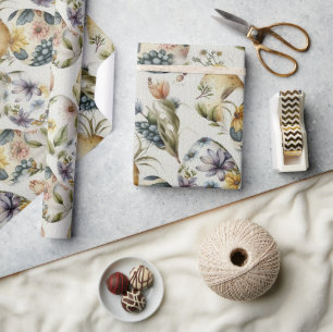 Påskägg vintage nostalgiskt mönster Nr 17 Presentpapper
