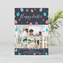 Påskägg Whimsique Blue Family Photo Helgdag