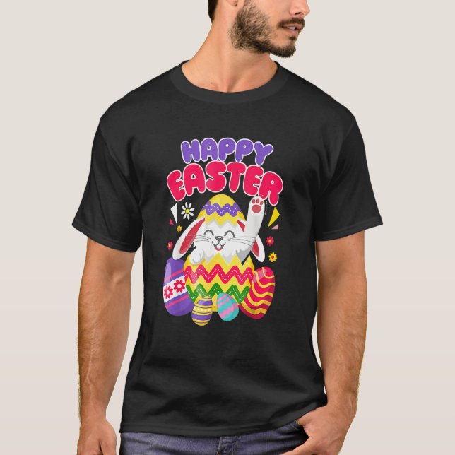 Påskäggen glad påsk Bunny T Shirt (Framsida)