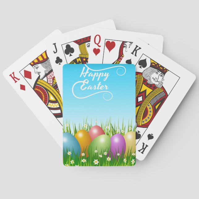 påskäggen "GLAD PÅSK" FÄRG Casinokort (Baksidan)