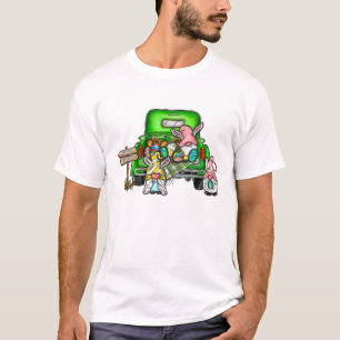 påskäggen Glad påsk Lastbil Rabbit Bunny Gnomes T Shirt