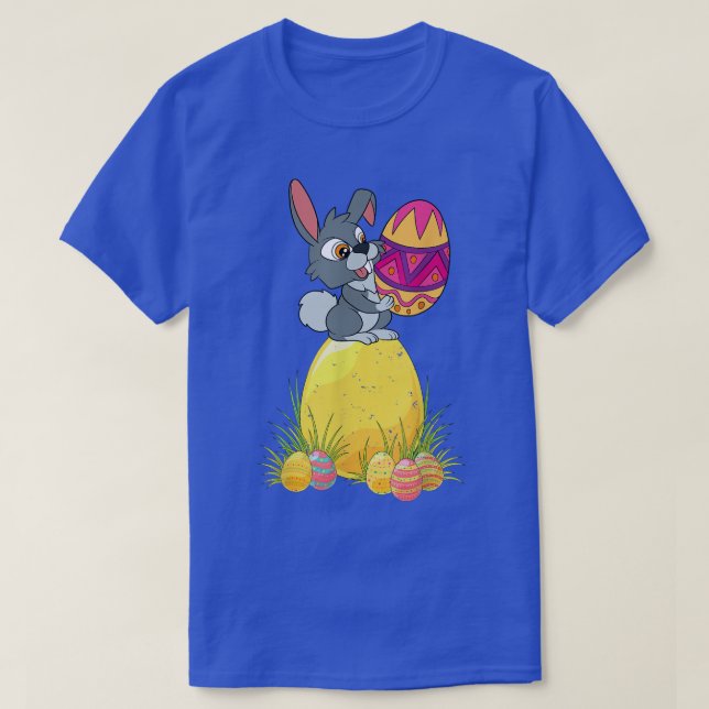 Påskäggen Hap på Cute Rabbit Bunny Älskare Påsk Da T Shirt (Design framsida)