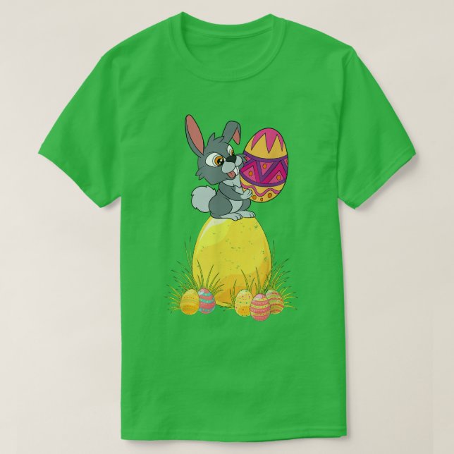 Påskäggen Hap på Cute Rabbit Bunny Älskare Påsk Da T Shirt (Design framsida)