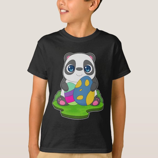 Påskäggen Panda Påsk T Shirt (Framsida)