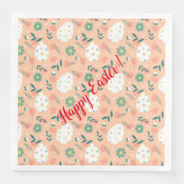 Påskägget Anpassa Orange i Lycklig Pappersservett