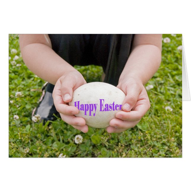 Påskägget Barn Hälsningskort (Framsidan Horizontal)