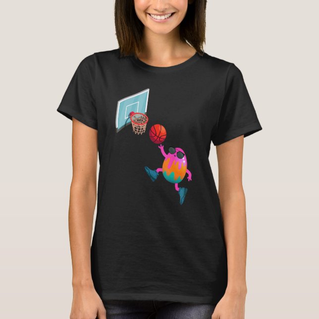 Påskägget Basketball Player Funny Sports Boys Kid T Shirt (Framsida)