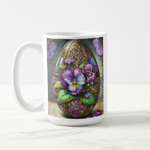 Påskägget Blodda Fågelfots bryter mot vilda blommo Kaffemugg