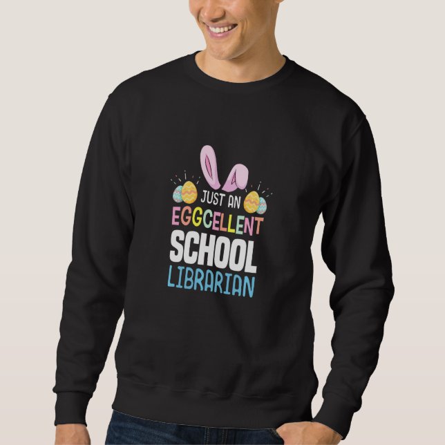 Påskägget Bun, Eggcellen School Librarian Lärare Lång Ärmad Tröja (Framsida)