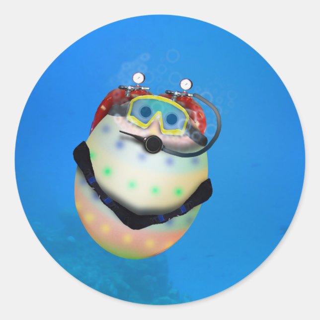 Påskägget dyka runt klistermärke (Framsida)