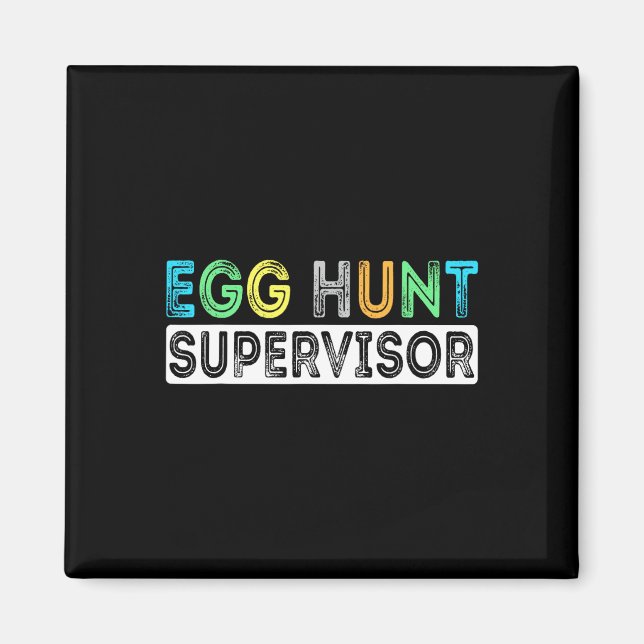 Påskägget Egg Hunt Supervisor som jagar Party för  Magnet (Framsidan)
