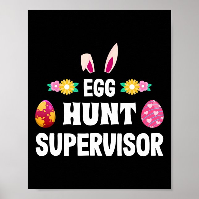 Påskägget Egg Hunt Supervisor som jagar Party för  Poster (Framsidan)