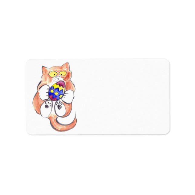 Påskägget fångades av Kitten Adressetikett (Framsidan)