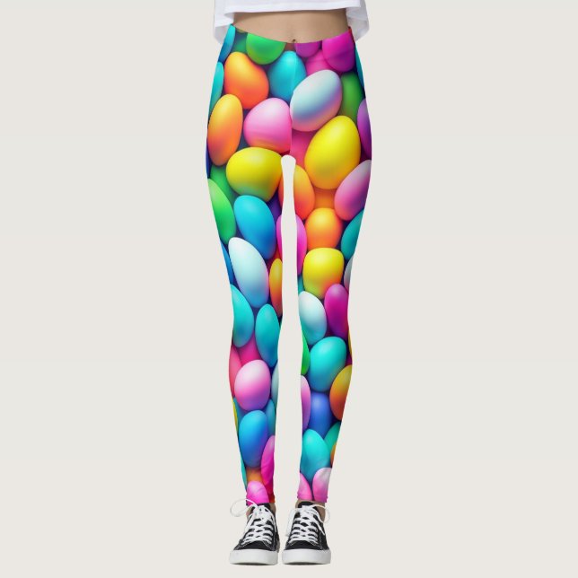 Påskägget färgad/Vår Leggings (Framsida)