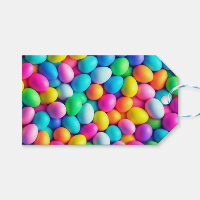 Påskägget färgad/Vår Presentetikett (Framsidan (Horisontell))