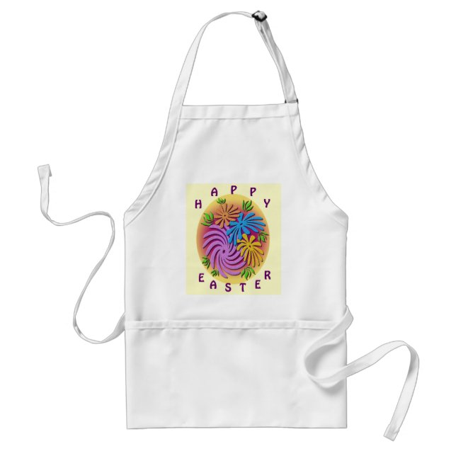 Påskägget Flowers Vuxen Apron Förkläde (Framsidan)