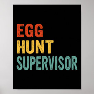 Påskägget för Vuxen Egg Hunt Supervisor Mamma Papp Poster