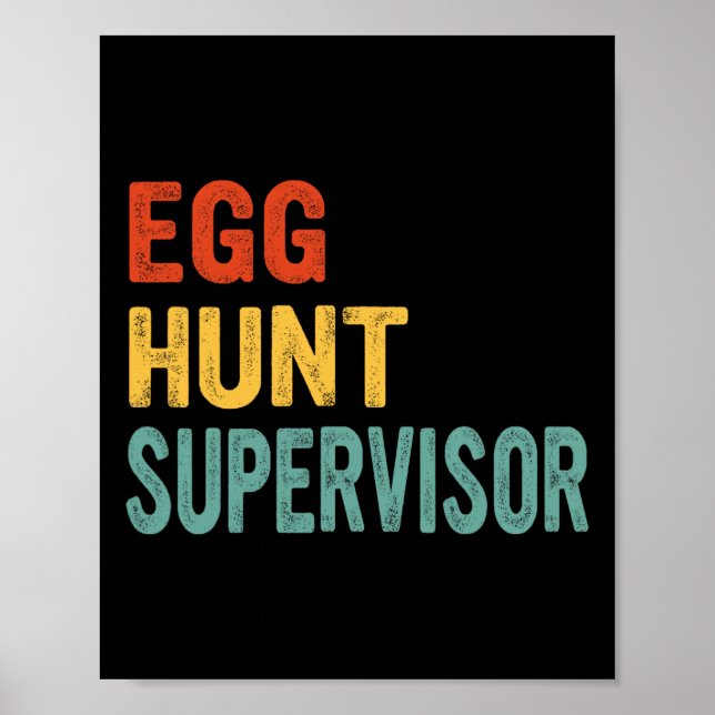 Påskägget för Vuxen Egg Hunt Supervisor Mamma Papp Poster (Framsidan)
