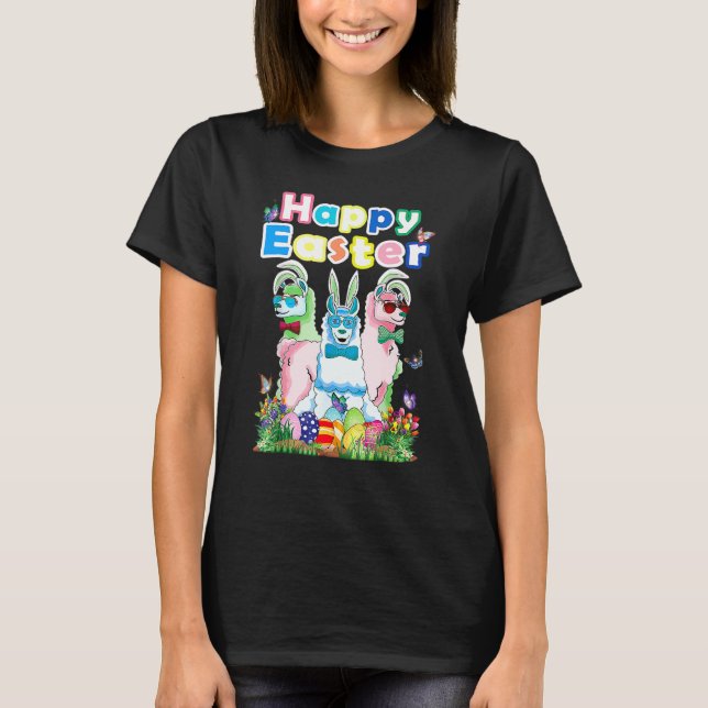 Påskägget Glad påsk Bunny Womens Llama T Shirt (Framsida)