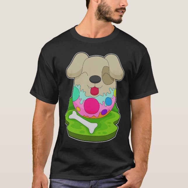 Påskägget hund Påsk T Shirt (Framsida)