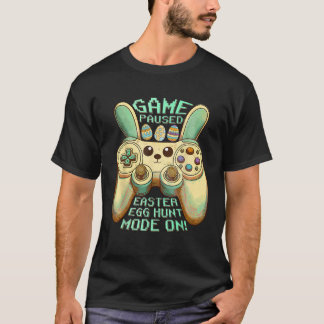 Påskägget Hunt Gamer-spel Pausat ägghunt-läge på T Shirt