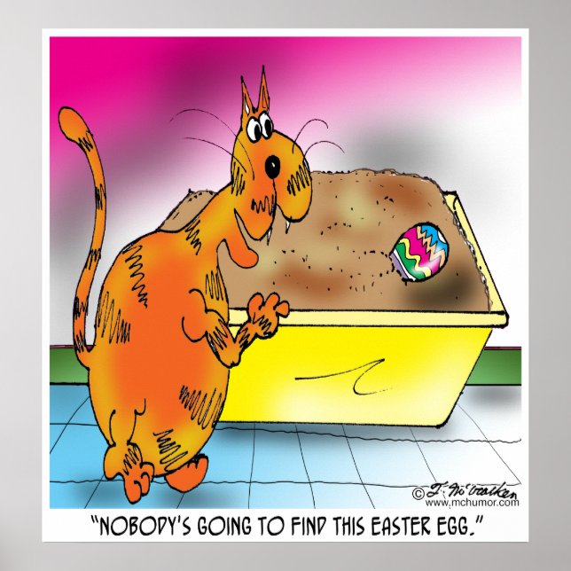 Påskägget Katt Gömmer Poster (Framsidan)
