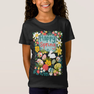 Påskägget Lycklig jagar blomman fält T Shirt