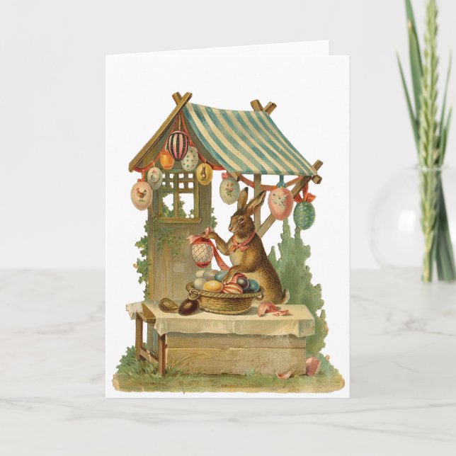 Påskägget marknadsför det tomma hälsningkortet helgkort (Framsida)