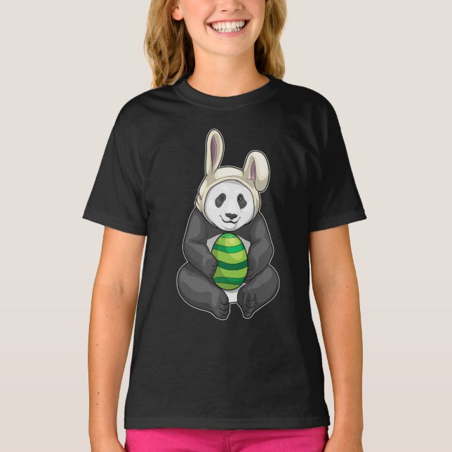 Påskägget Panda Rabbit Påsk T Shirt (Framsida)