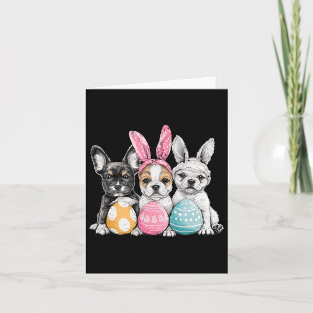 Påskägget Påsk Hund Påsk Hund Bunny Öron Kort (Framsida)