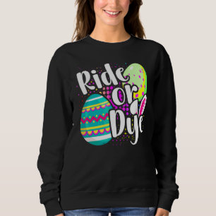 Påskägget påsk Pun Ride eller Dye Påskhare T Shirt