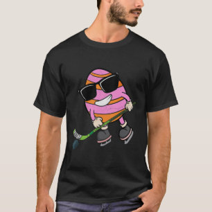 Påskägget spelar Ice Hockey Sport Älskare Bo T Shirt