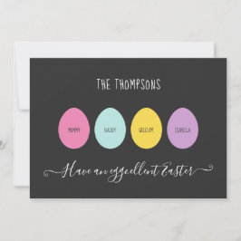 Påskäggets familj med fyra överlägsna julkort