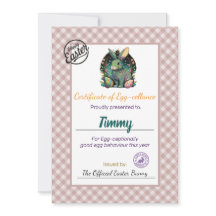 Påskäggets källcertifikat för Personlig av barn