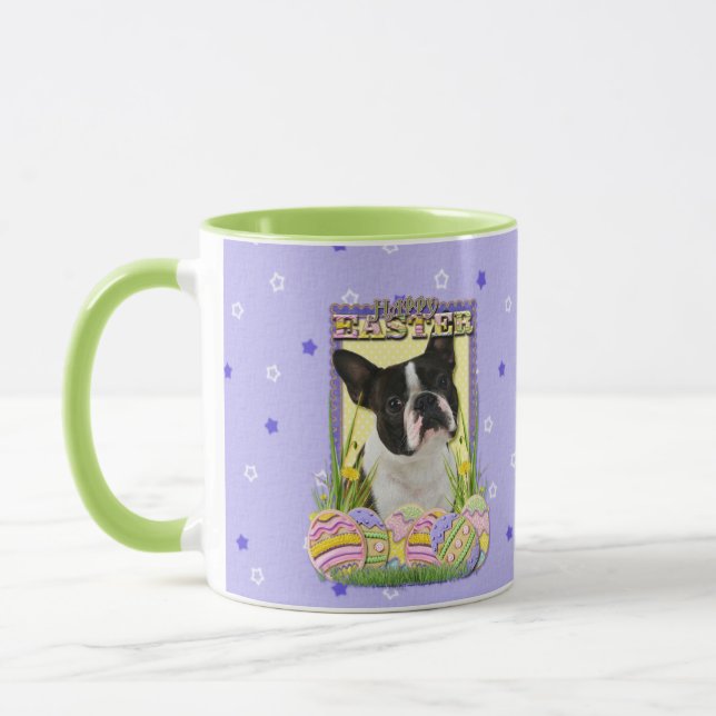 Påskäggkakor - Boston Terrier Mugg (Vänster)