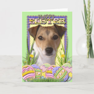 Påskäggkakor - jack Russell Helgkort