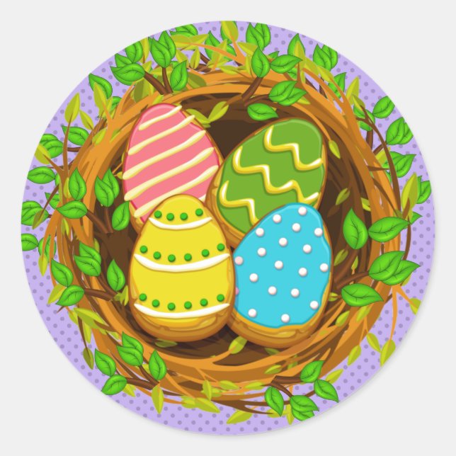 Påskäggscookies Klistermärke (Framsida)