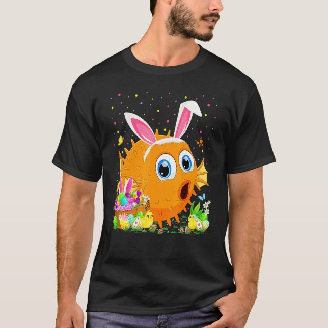 Påskäggsjakt för Kugelfisk Kugelfisk Påsk T Shirt (Framsida)